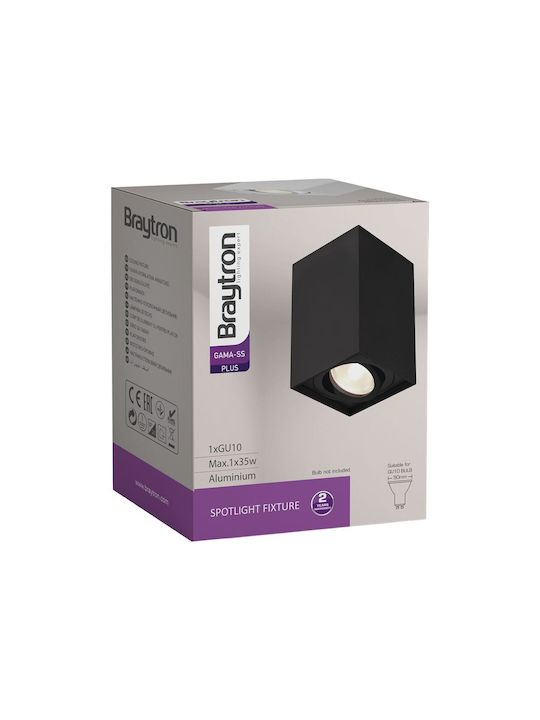 Braytron Single Spot with Socket GU10 in Black Color