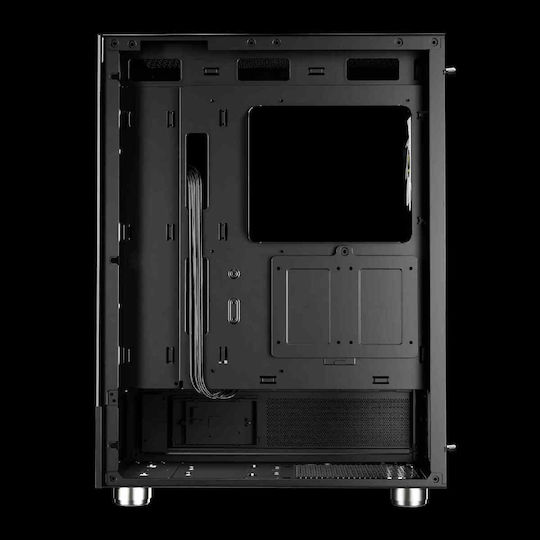 Gamdias Atlas E1 Gaming Midi Tower Κουτί Υπολογιστή με Πλαϊνό Παράθυρο Μαύρο