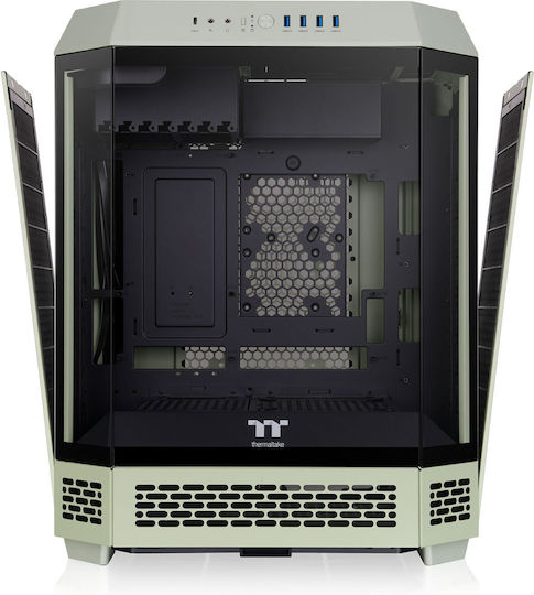 Thermaltake Tower 600 Gaming Midi-Turm Computergehäuse mit Seitenfenster Grüne