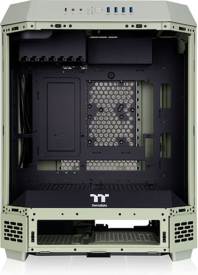 Thermaltake Tower 600 Gaming Midi-Turm Computergehäuse mit Seitenfenster Grüne
