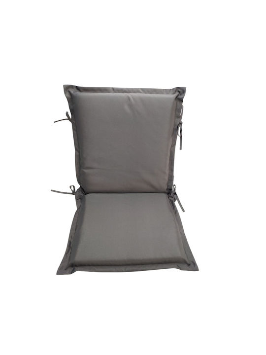 Epiplo-Fos Waterproof Garden Chair Cushion with Backrest Gray 49x46cm