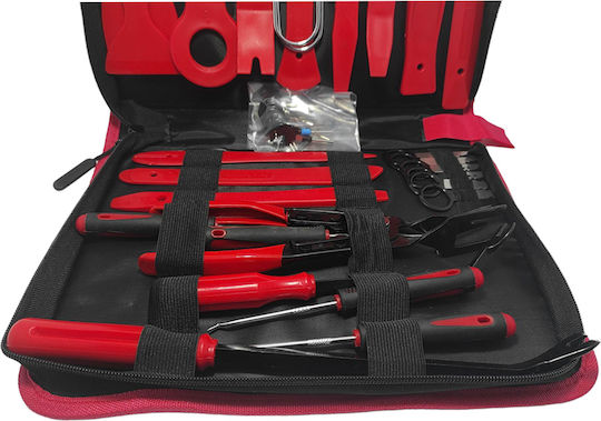 Radio Removal Tools & Plastic Car Upholstery Clips 25 Pieces