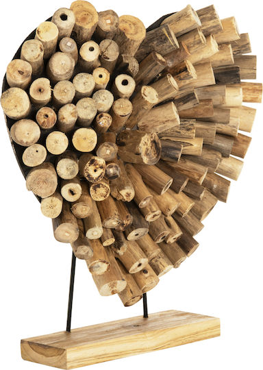 HomeMarkt Decorative Heart made of Wooden 53x5x51cm 1pcs