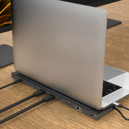 J5 Create USB-C Docking Station με HDMI 4K PD Ethernet Μαύρο (JCD542-N)