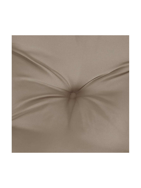 vidaXL Μαξιλάρι για Παγκάκι Παλέτας Taupe, Μπεζ-γκρι 60x61.5εκ.
