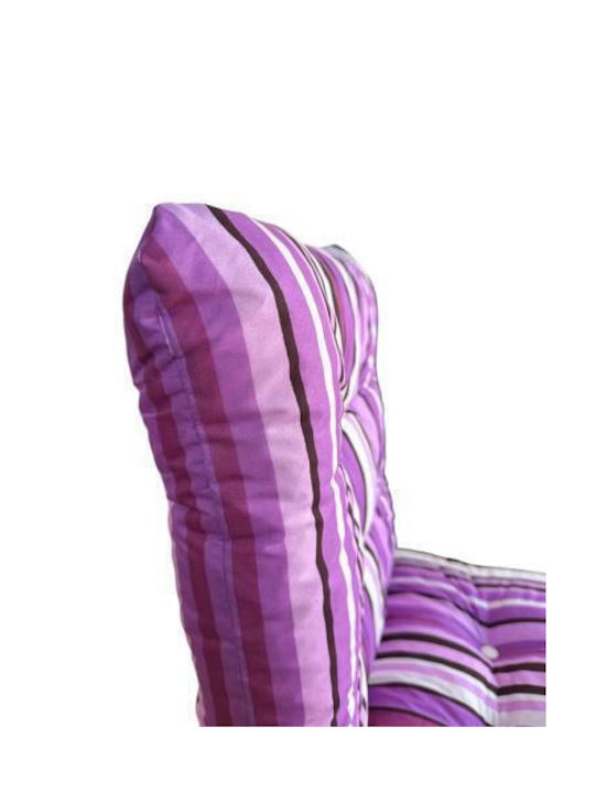 Linea Home Μαξιλάρι Καρέκλας Κήπου Μπαμπού Violet Μωβ 50x100εκ.