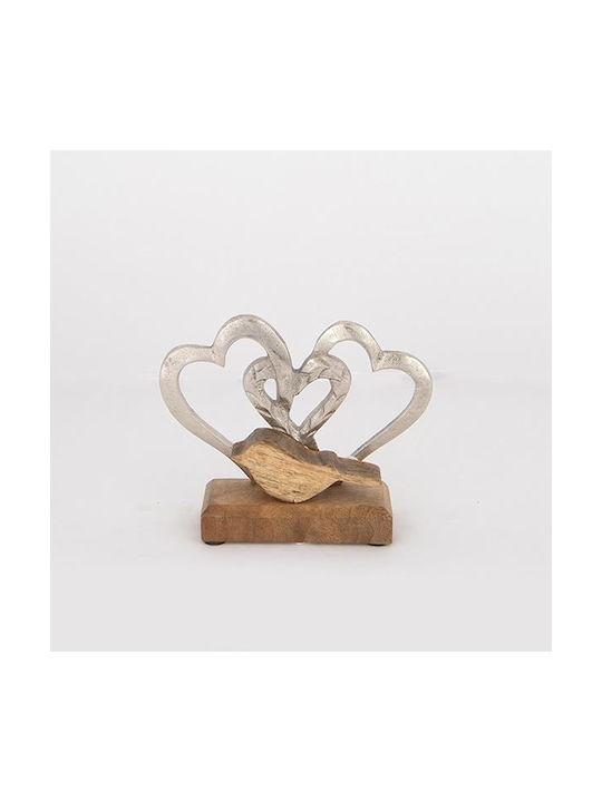 Set Decorative Inimi din Lemn 18x5x14cm 2buc
