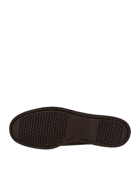 Men's Leather Boat Shoes Brown