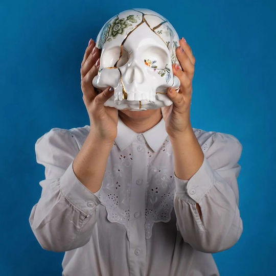 Seletti Декоративен за пространство Skull от Керамичен Материал 1бр