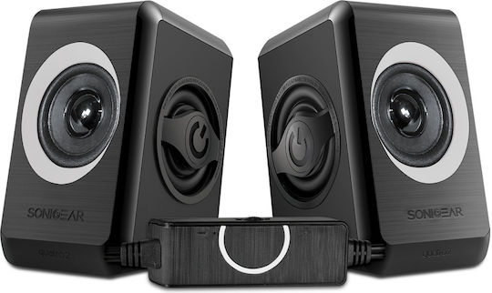 Sonic Gear Quatro 2 Компютърни тонколони 2.0 с мощност 6W в Сив цвят