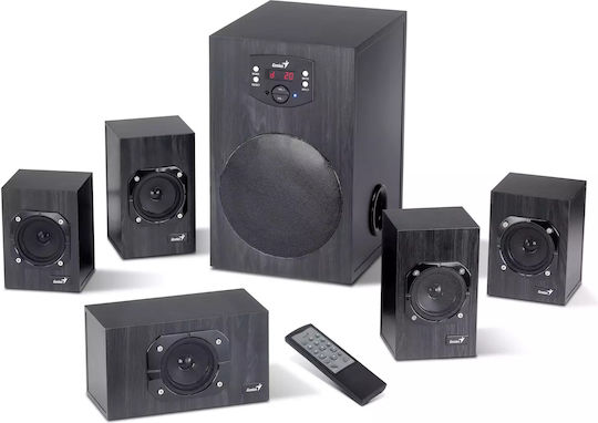 Genius SW-HF5.1 4500 Ηχεία Υπολογιστή 5.1 με Ισχύ 125W Μαύρα