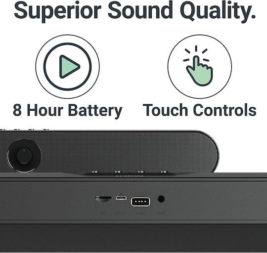Majority Atlas Компютърни тонколони 2.0 с Bluetooth в Черен цвят