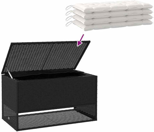 vidaXL Waterproof Bench Cushion for Garden Bench Black 55.5x100cm
