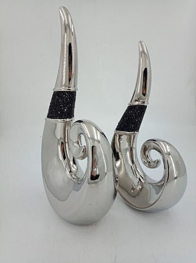 Karvounis Decorative Space made of Ceramic Material 19.5x9.5x34.5cm 1pcs