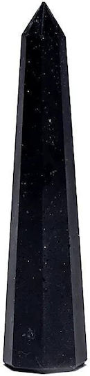 Reiki-Obelisk Natürlicher Mineralien Schwarzer Turmalin Gravierte Reiki-Symbole