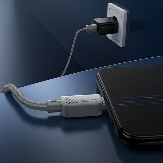 Hoco Regular USB 2.0 to micro USB Cable Γκρι 1m X113 1τμχ