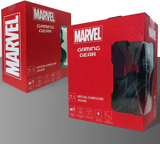 ERT Group Avengers Über Ohr Gaming-Headset mit Verbindung USB Schwarz
