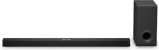 LG Soundbar 5.1 Bluetooth, HDMI und Wi-Fi 570W mit kabellosem Subwoofer und Fernbedienung Schwarz S90TY