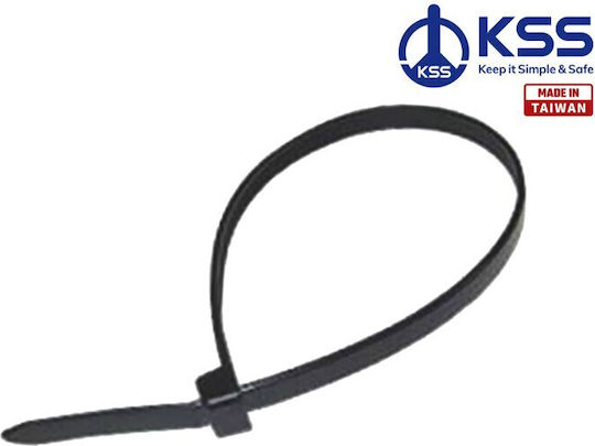 KSS Detașabil Legături Cablu Din Plastic 203mmx2.5mm În Culoare Neagră 1 Bucată CV200MBK