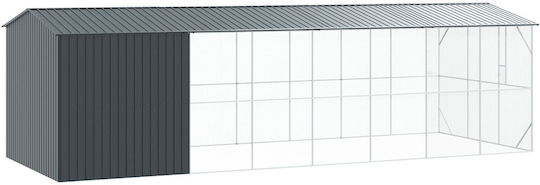 Vidaxl Bird Cage Extension Anthracite 310x838x247 cm Steel Black