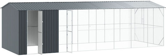 Vidaxl Bird Cage Extension Anthracite 310x838x247 cm Steel Black