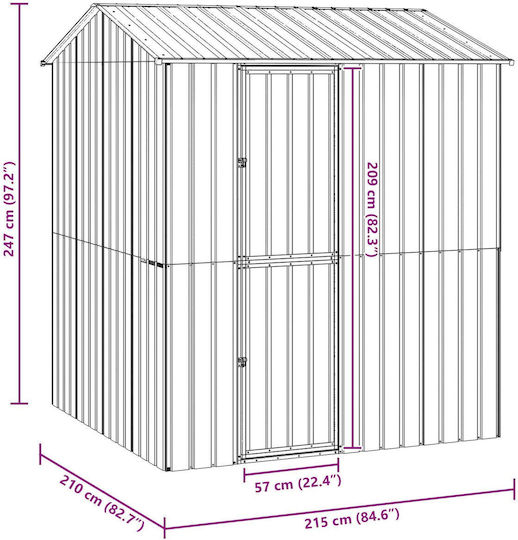 Vidaxl Клетка за птици антрацитно сиво 210x215x247 стомана сиво