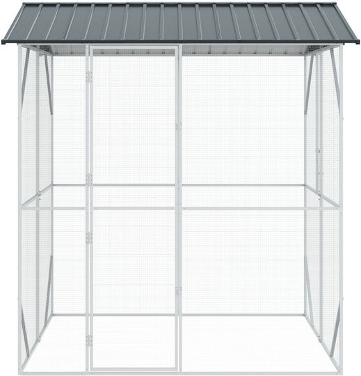 vidaXL Κλουβί Πτηνών 210x227x247εκ. Γκρι