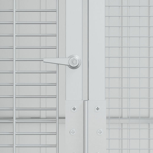 Vidaxl Bird Cage Grey 215x110x247 cm Steel Grey
