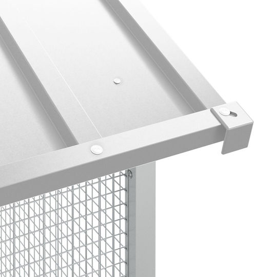 Vidaxl Bird Cage Grey 215x110x247 cm Steel Grey