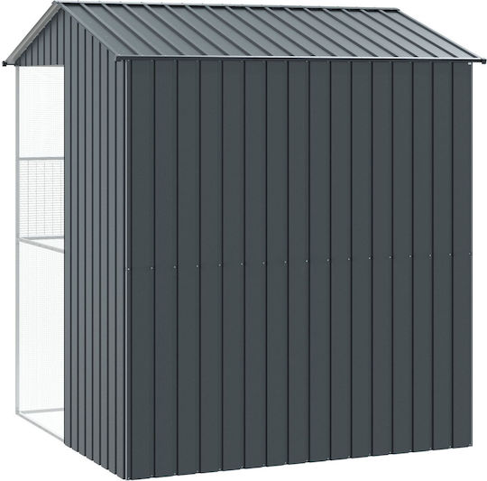Colivie pentru păsări Vidaxl antracit 215x210x247 cm oțel antracit