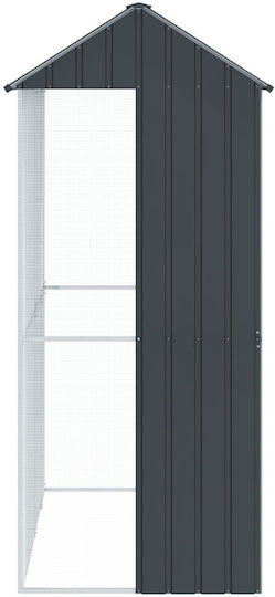 Vidaxl Κλουβί Πουλιών Ανθρακί 215x110x247 Εκ Χάλυβας Ανθρακί