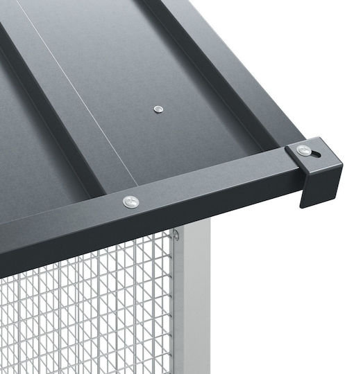 Vidaxl Κλουβί Πουλιών Ανθρακί 215x110x247 Εκ Χάλυβας Ανθρακί