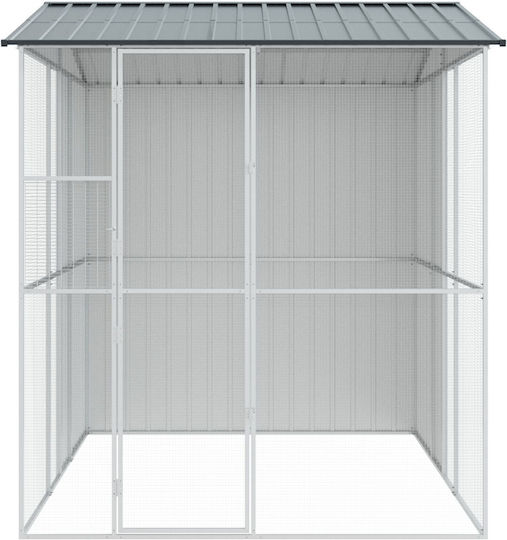 Vidaxl Vogelkäfig Anthrazit 215x310x247 Stahl Anthrazit