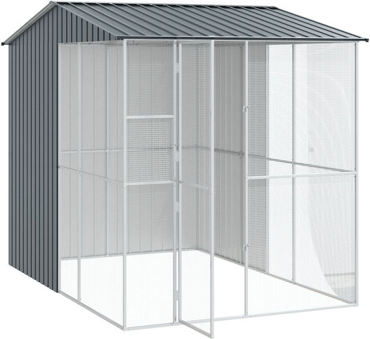 Vidaxl Vogelkäfig Anthrazit 215x310x247 Stahl Anthrazit