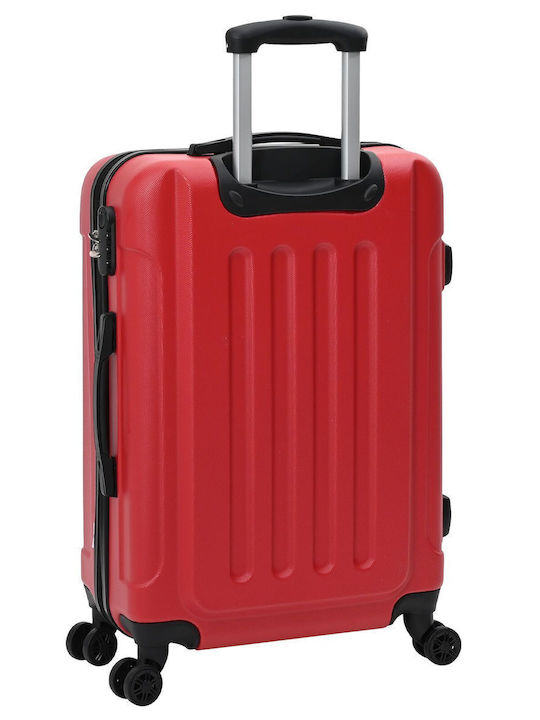 vidaXL Set De 3 Valize De Călătorie Roșii Sigure Cu 4 Roți