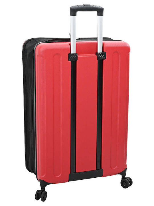 vidaXL Large Hard Red Suitcase with 4 Wheels Height 76cm