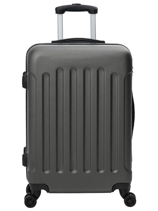 vidaXL Hard Travel Suitcases Dark Gray with 4 Wheels Set of 3 Pieces