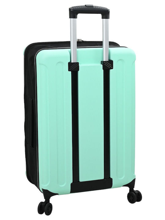 vidaXL Medium Hard Travel Suitcase Mint Green with 4 Wheels Height 66cm