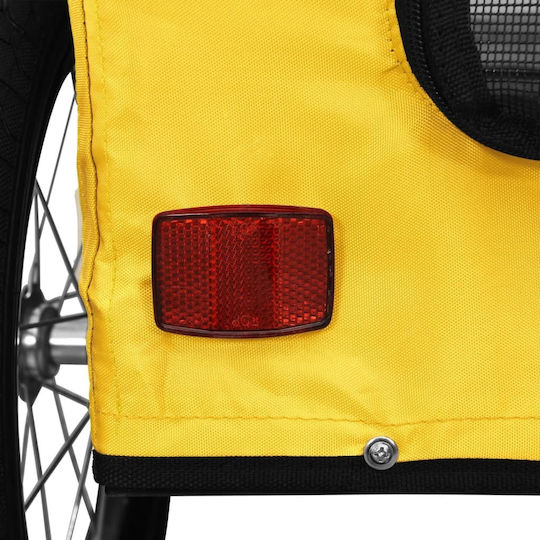 vidaXL Remorcă bicicletă pentru transport câine până la 45kg Galben