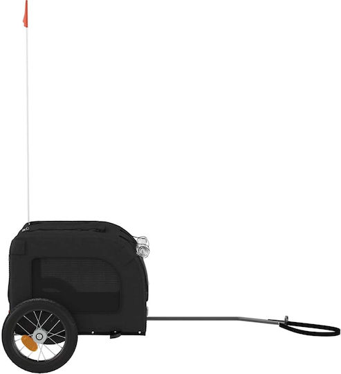 vidaXL Dog Carrying Black Bicycle Trailer for 30kg Pets