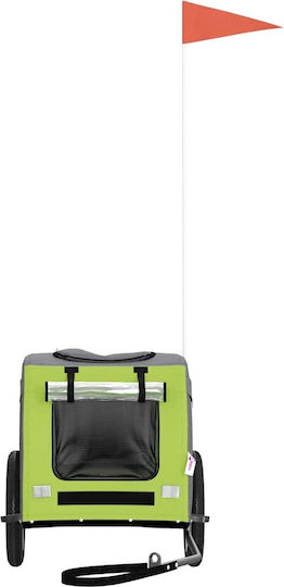 vidaXL Dog Carrying Green Bicycle Trailer for 30kg Pets