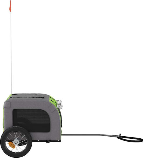 vidaXL Dog Carrying Green Bicycle Trailer for 30kg Pets
