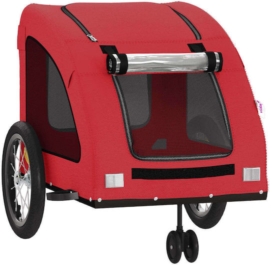 vidaXL Dog Carrying Red Bicycle Trailer for 45kg Pets