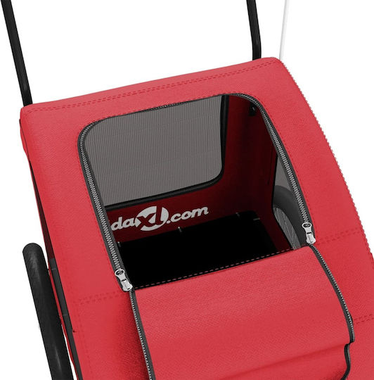 vidaXL Dog Carrying Red Bicycle Trailer for 45kg Pets