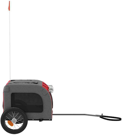 vidaXL Dog Carrying Red Bicycle Trailer for 30kg Pets