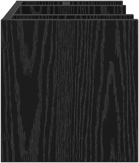Black Oak Desk Organizer 44.5x24x25 cm Wood