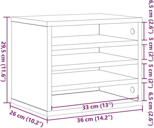 Organiser Γραφείου Παλιό Ξύλο 36x26x29.5 Εκ Ξύλο