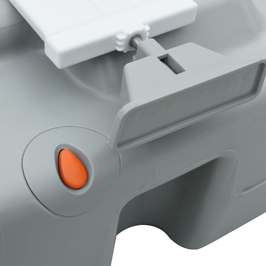 vidaxl Portable Camping Toilet Grey 10L Fresh Water 20L Waste Tank