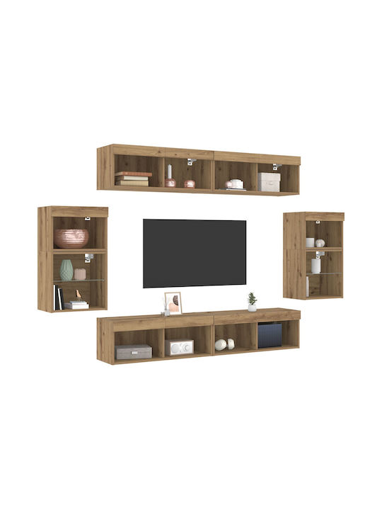 Wohnzimmer TV-Einheit Artisan Oak mit Beleuchtung L40xB28.5xH40cm