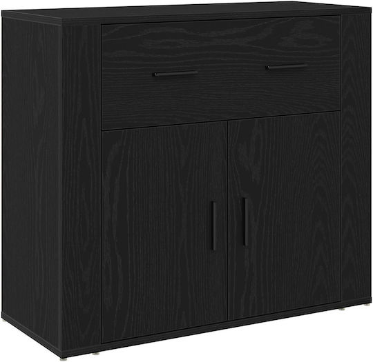Dulap De Depozitare Pentru Birou Din Lemn De Fag Negru 80x33x150cm